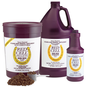 Farnam Horse Health Red Cell Pellets, Vitamin-Iron Mineral Supplement for Horses, Iron Horse Supplement, 4 Lbs., 64-Day Supply, Pellets