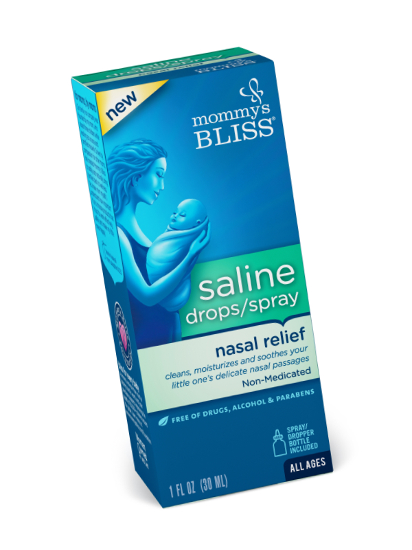 Mommy's Bliss Saline Drops/Spray, Nasal Relief for Newborns & Up, 1 Fl Oz