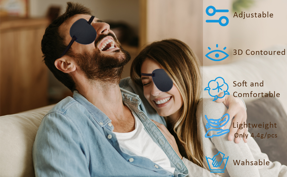 2PCS Eye Patch Medical for Adults and Kids, Left and Right Eye