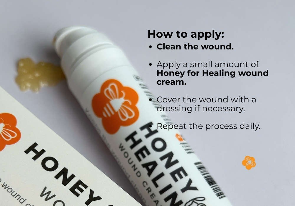 Manuka Honey Wound Cream – Non-Sticky, Fast-Absorbing First Aid Skin Care for Minor Cuts, Burns, Scrapes & Blisters – 1.75 oz