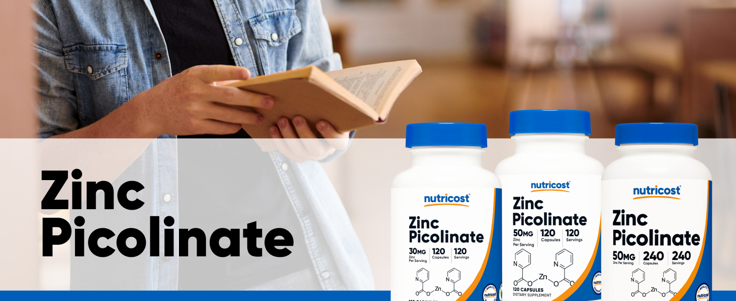 Nutricost Zinc Picolinate 30mg, 120 Capsules - Gluten Free and GMO-Free
