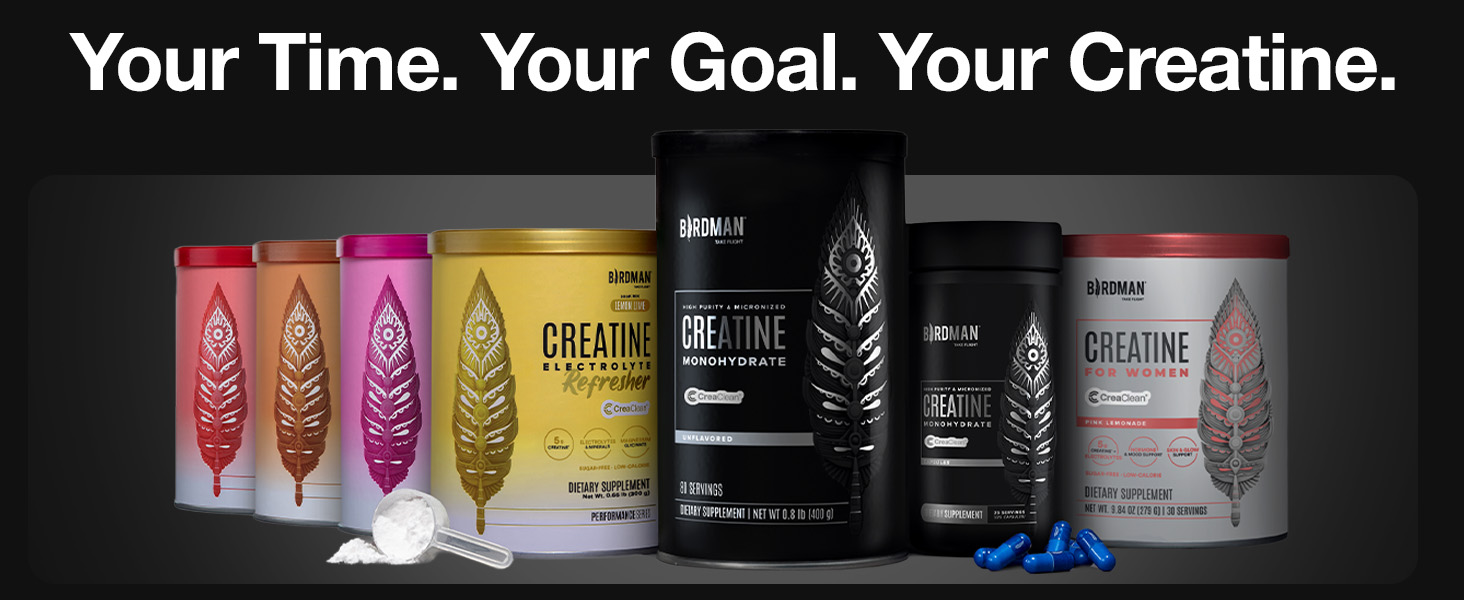 BIRDMAN Micronized Creatine Monohydrate Powder, Muscle Recovery, Caffeine Free, Creatine Pre Workout, Vegan, Post Workout, Gluten Free, Sugar Free | 200 Servings (5 Grams Each) | 2.2lb.