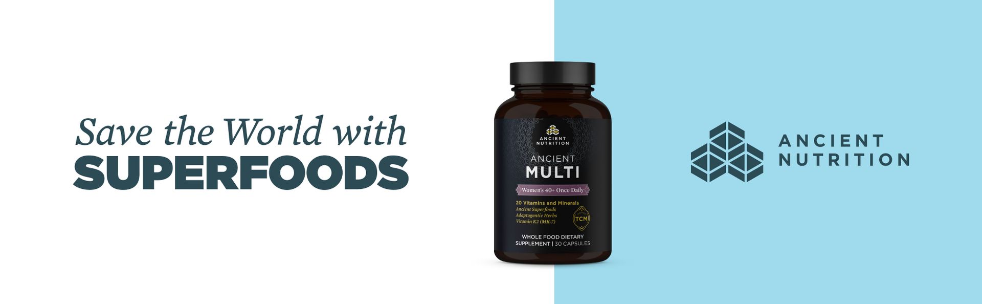 Ancient Nutrition Methylated Multivitamin for Women 40+, Once Daily