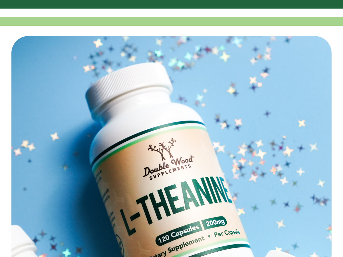L-Theanine 200mg, Double Strength, Theanine Supplement, 120 Capsules