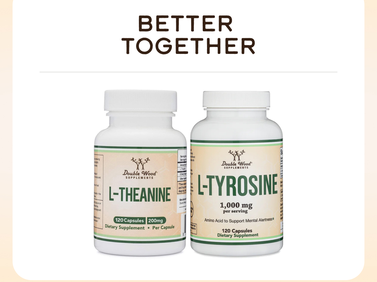 L-Theanine 200mg, Double Strength, Theanine Supplement, 120 Capsules