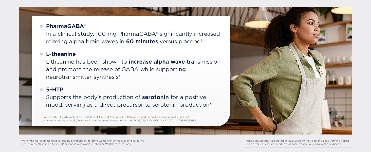 Designs for Health NeuroCalm - Supports Mood & Stress Relief with GABA, Inositol, L-Theanine, 5HTP, Vitamin B12 and B6, Taurine, Chamomile, Magnesium, and PharmaGABA - Gluten Free, Vegan (60 Capsules)