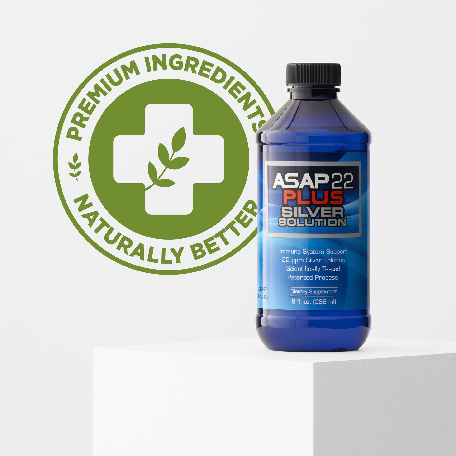 American Biotech Labs - ASAP 22 Plus Silver Solution - Immune System Support, 22 ppm Silver Solution Dietary Supplement - (8 oz)