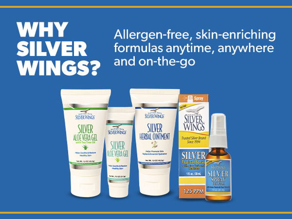 Natural Path Silver Wings 200ppm Silver with Aloe Vera Gel and Tea Tree Oil - Soothing Skin Care - 1.5 oz