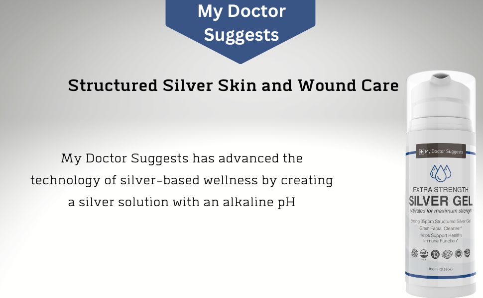 Structured Colloidal Silver Gel Extra Strength - Topical Cooling - pH Balanced 35ppm Structured Silver Provides Soothing Relief of Burns & Skin Irritations