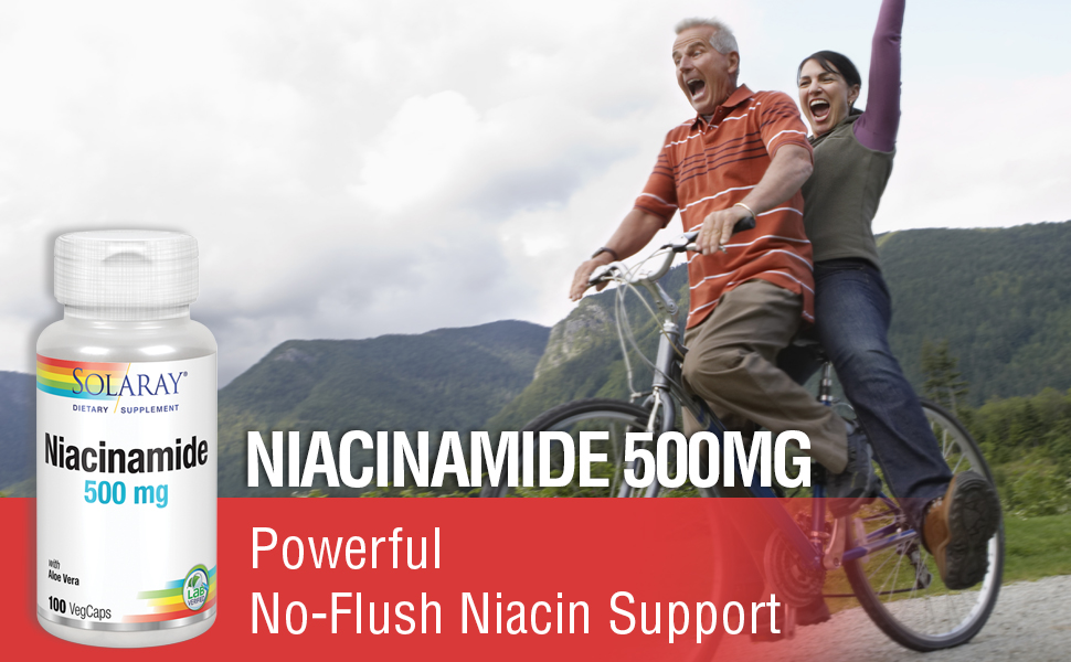 Solaray Niacinamide 500mg Supplement, 100 Capsules
