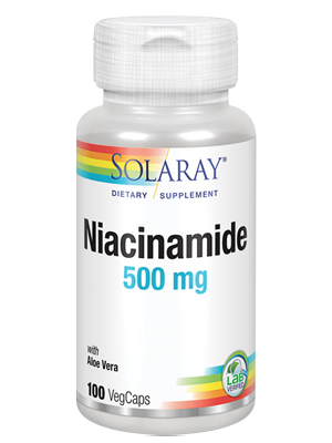 Solaray Niacinamide 500mg Supplement, 100 Capsules
