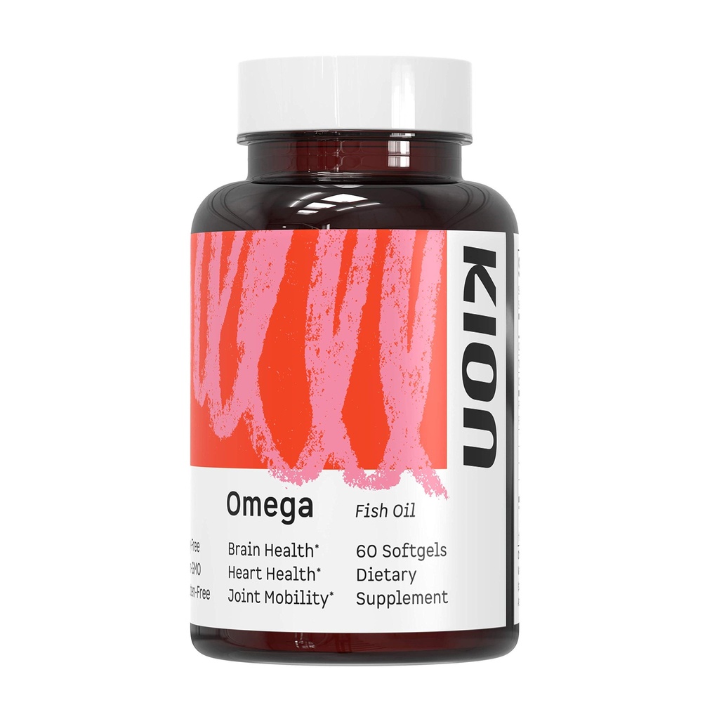 Kion Omega - Ômega 3 Suplementos de Ácido Gordo - DHA Suplementos - Mini Fish Oil Softgels - Omega 3 DHA EPA Fish Oil Pills - Fish Oil 1.000 mg - 30 Servings