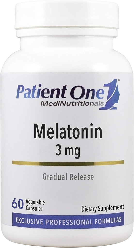 Paciente Um Melatonina 3 mg Liberação Extendida Suplemento para apoiar o sono descansado e relaxação*
