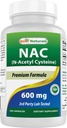Best Naturals NAC - N Acetil Cysteine 600 mg 250 Cápsulas - n Acetil cisteína - Poderoso antioxidante