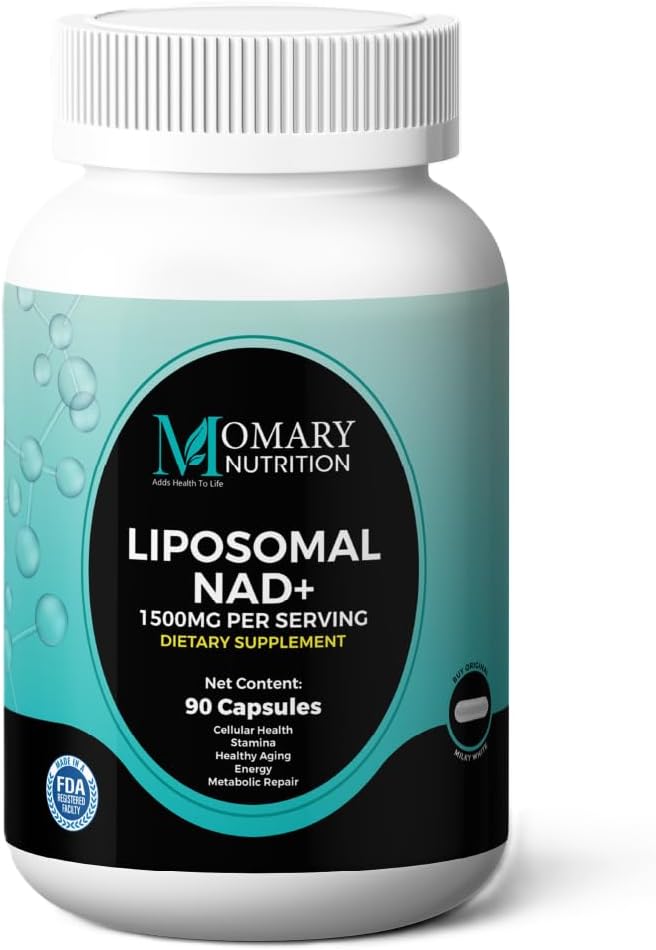 Suplemento lipossômico NAD+ □ Suplementos NAD mais votados para mulheres e homens com Resveratrol e japonês Knotweed Extract, Suporte Stamina, Reparo Metabólico Vegan, Gluten Free, Não-GMO, 90 Cápsula