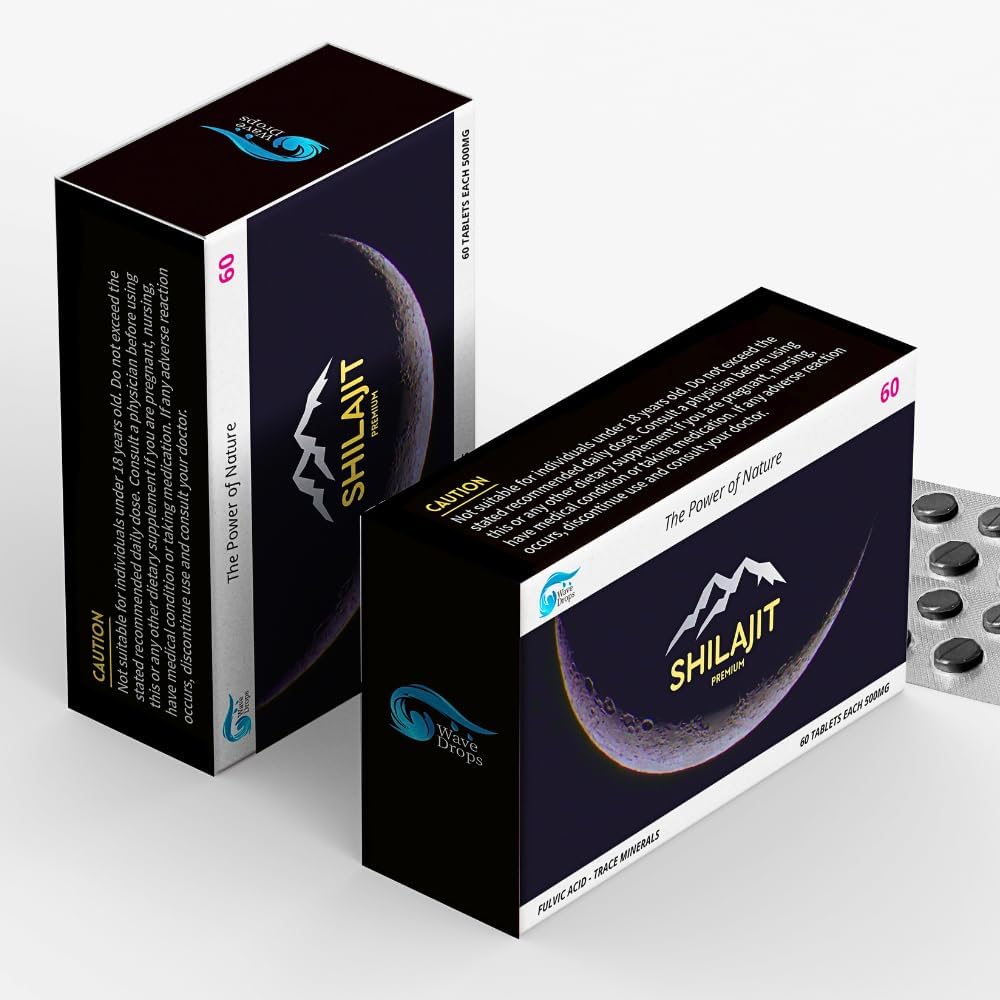 Comprimidos de resina Shilajit 100% puros de força máxima: Energia, Metabolismo, Imunidade - 85+ Trace Minerals & Ácido Fulvico - Comprimidos naturais de Shilajit