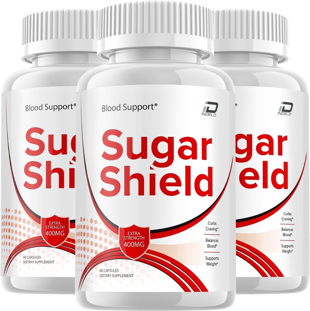 Sugar Shield Supplement, Sugar Shield Pills, Sugar Shield Fórmula de força extra, Sugar Shield Advanced Formula Cápsulas, Sugar Shield Natural Pills (3 Pack - 180 Cápsulas)