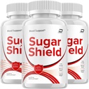 Sugar Shield Supplement, Sugar Shield Pills, Sugar Shield Fórmula de força extra, Sugar Shield Advanced Formula Cápsulas, Sugar Shield Natural Pills (3 Pack - 180 Cápsulas)