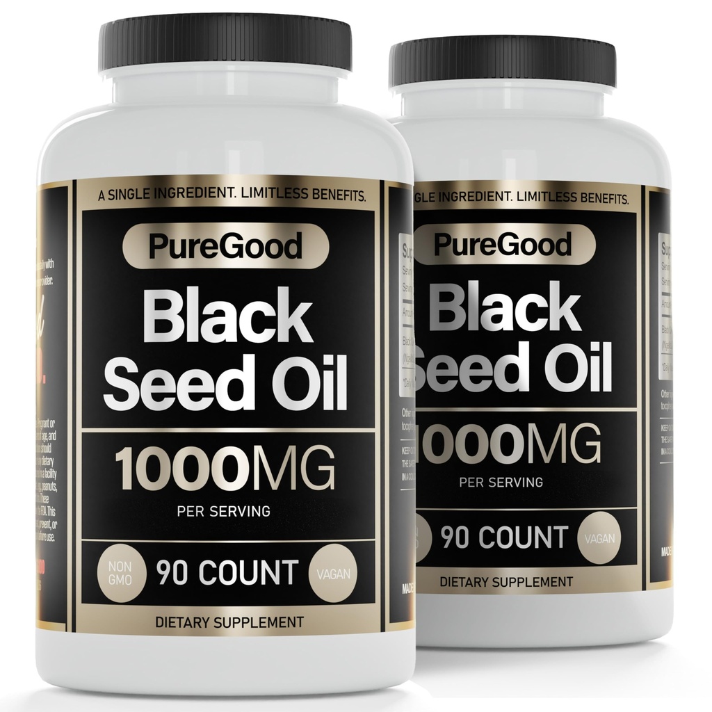 2 Pack - Black Seed Oil Cápsulas, 500 Mg, frio prensado alta potência Digestive Aid, 90 contagem 100% não OGM Puro Black Cumin Seed Oil Cápsulas