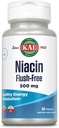 KAL Niacin 500mg Flush Free - Suplemento Vitamina B3 - Metabolismo e Apoio Energético - Pele, Nervo, Saúde Digestiva e Apoio à Circulação - Vitamina Vegan, 60-Day Garantia, 60 Servings, 60 VegCaps