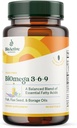 NUTRIENTES BIOACTIVE BiOmega 3-6-9 Suplemento Softgels para Mulheres e Homens - Omega 3 6 9 - Complexo dos melhores peixes, óleo de linhaça e Borage Oil Suplementos - 1200mg - 90 Softgels