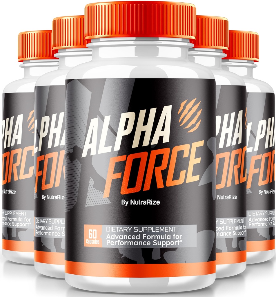 NutraRize (Pacote de 5 Cápsulas Alpha Force, Todos os comprimidos naturais para apoiar energia e desempenho, Fórmula Nutricional para a Saúde Global, Revisão Oficial AlphaForce (300 Cápsulas)