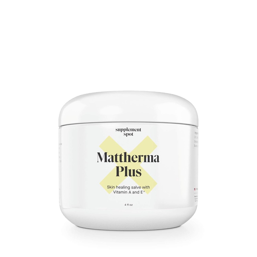Mattherma Plus Pele Cura Pomada (4 Fl Oz.) - Salve calmante para a pele rachada w/Vitamina E & A – Tudo-Purpose Misture Barrier Ponho para Nutrir e apoiar processo de cura natural do corpo