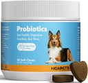 Probióticos para cães com Enzimas Digestivas, Probióticos e Prebióticos, Saúde da Gut de Apoio, Saúde Digestiva, Flora de Gut e Diarréia, Mastigações Probióticas de Cão para Sistema Immune (Chicken Chews, 90ct)
