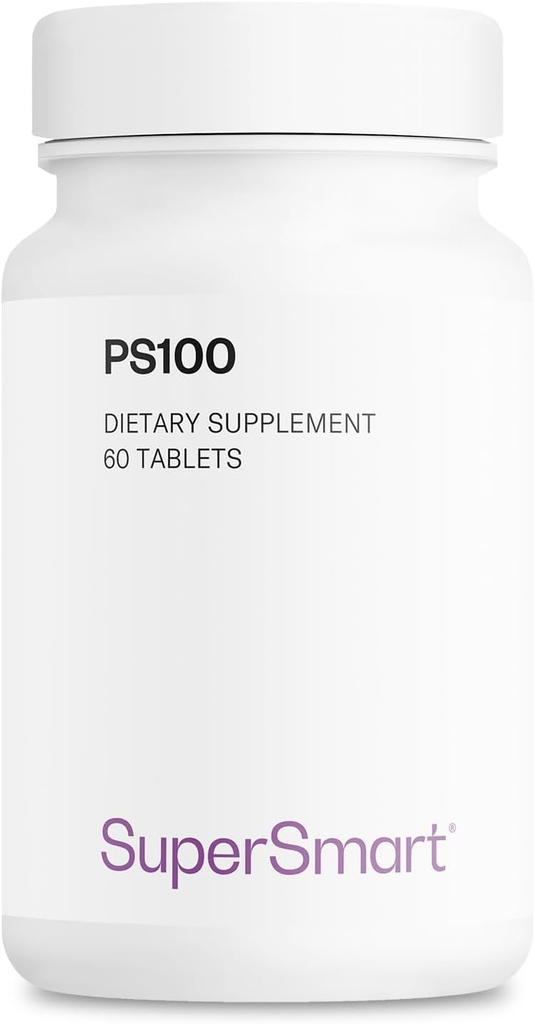 Supersmart - PS100 Suplemento 300mg por dia (Fosfatidilserina) - Saúde do Cérebro e Proteção - Suporte de Memória .