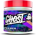 GHOST Gamer: Energia e Focus Support Fórmula - 40 Servings, Pêssego - Nootrópicos & Cafeína Natural para Atenção, Precisão e Tempo de Reação - Vegan, Sem glúten