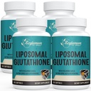 2400 MG Glutationa lipossómica Softgels, Absorção Max, Forma ativa L-Glutationa Reduced (GSH), com Ácido Hialurónico, Resveratrol, Master Antioxidants para Detox, Cérebro, Sistema Imune, 240 Softgels