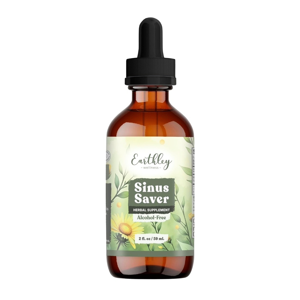 Terraley Bem-Estar Sinus Saver, Remédio Natural, Livre de Alergénios, Parabenos e Preservativos, Ajuda a aumentar a vitamina C (2 oz, Alcohol Free)