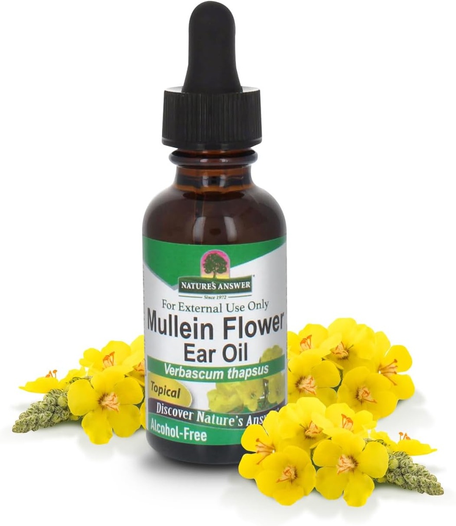Resposta da natureza Mullein livre de álcool óleo de ouvido