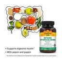 Cloridrato de betaína com Pepsin, 600mg, 100 comprimidos, Gluten Free certificado