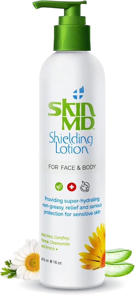 Skin MD Shielding Lotion - Hydrating Body Lotion for Sensitive Skin □ Hidratante de Absorção Rápida com Ingredientes Baseados em Plantas