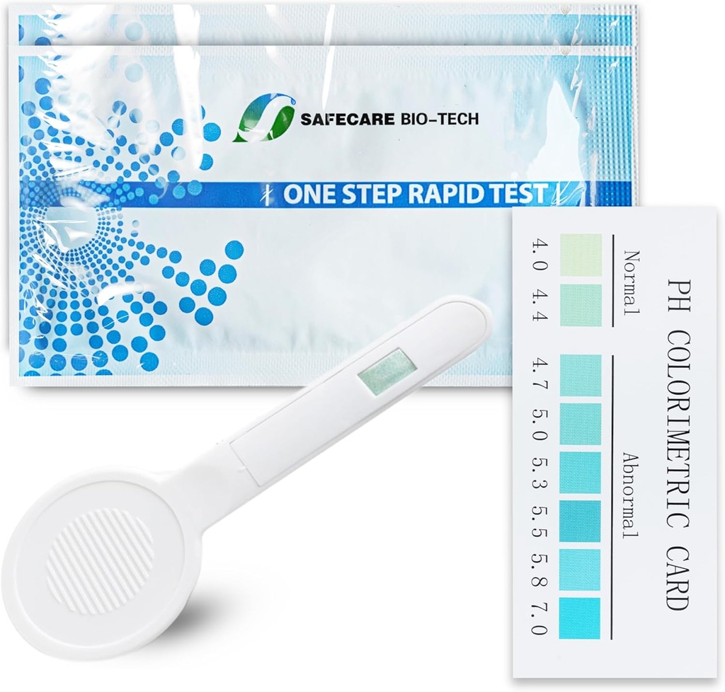 Kit de teste de vaginose bacteriana de pH vaginal de um passo, 5 kits de teste, BV, infecção de levedura, saúde vaginal feminina, equilíbrio de pH para as mulheres, foi enrolado individualmente
