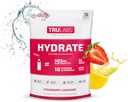 TRULABS Hydrate Strawberry Limonada, Hydration Electrolyte Powder Drink Mix,16 Sticks. Açúcar Zero, apenas 5 calorias, 503mg Eletrólitos.