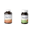 American Health Papaya Digestive Enzyme Chewable Tablets Bundle - Original 600 Conde e com Clorophyll 100 Conde