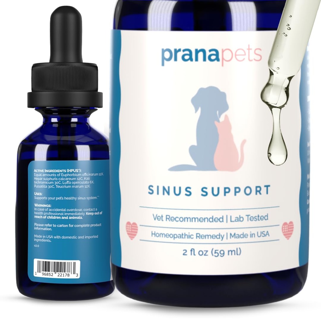 PranaPets Apoio ao Sinus Suplemento líquido para animais de estimação