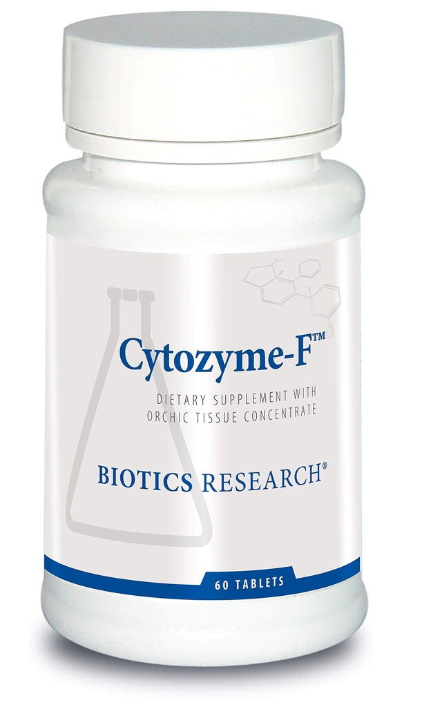 Biotics Research Cytozyme F Fórmula de apoio feminino, apoia a função endócrina, saúde glandular, saúde da mulher, potencial atividade antioxidante, SOD, catalase. Comprimidos