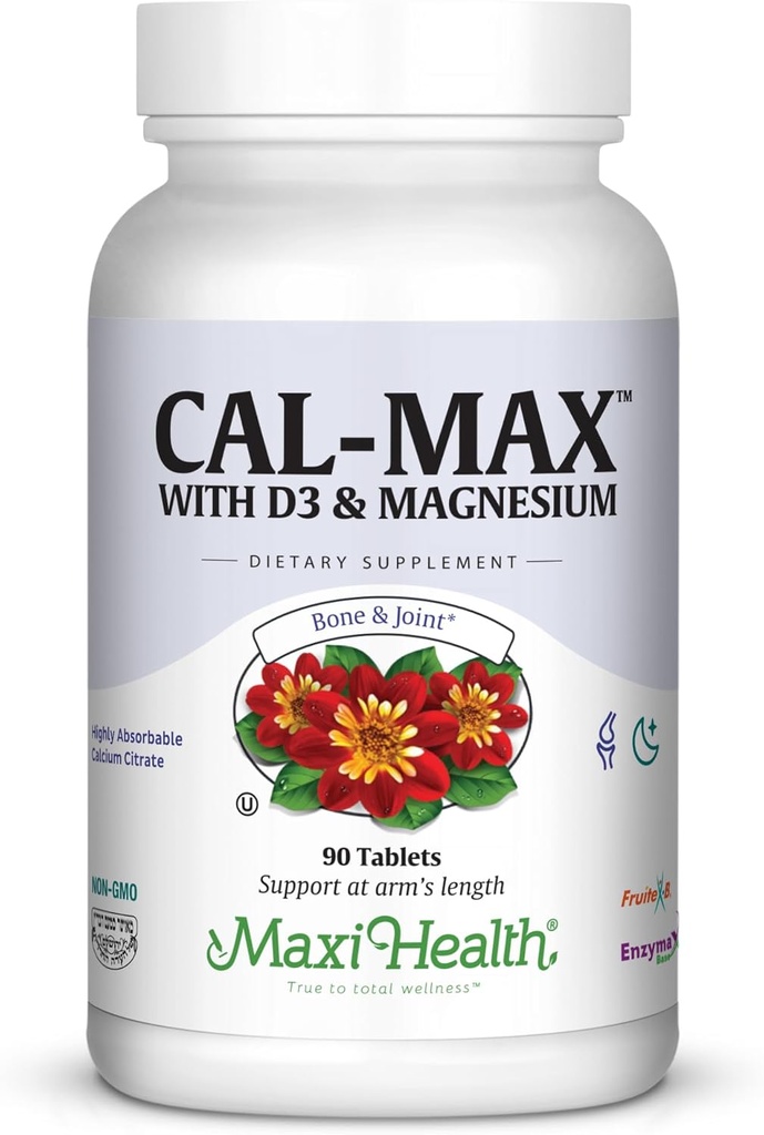 Cálcio 1000 mg com vitamina D3 (400 UI) e magnésio (750 mg) - Suplemento dietético para osso, dentes, suporte articular - para homens e mulheres - 90 comprimidos