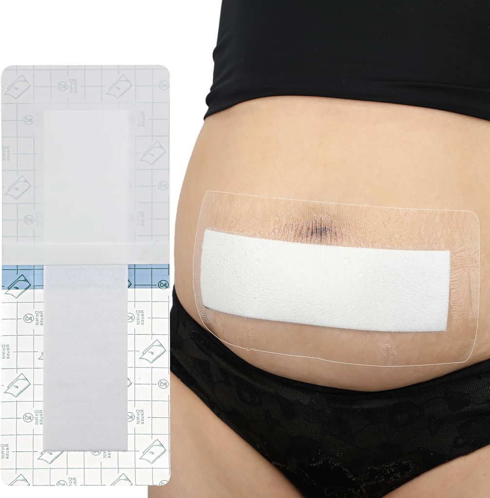 14 Pcs Seção impermeável C Chuveiro protetor de ferida 4"x12" Tuck Tuck Scar Incisão Abdominal Bandagem Histerectomia Recuperação deve ter pós-cirurgia cobertura de vestir