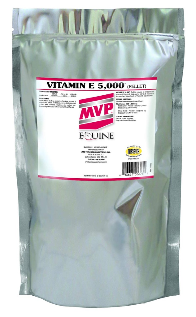 Vitamina E 5.000 (3lb) Vitamina E pelada para cavalos...