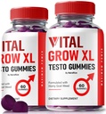 (2 Pack) Vital Grow XL, Official Vital Grow XL Testo Gummies para homens, aumentar a resistência e a confiança Gummy para homens, Vital GrowXL Male Support Gomitas (120 Gummies)