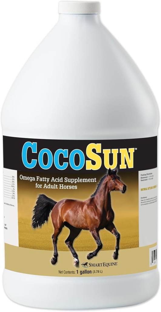 CocoSunTM Oil Omega Horse Supplement □ Omega 3, 6, 9 Suplementos Ideal para Pele Saudável & Revestimentos Brilhantes □ Suplementos de Cavalo para Ganho de Peso