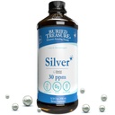 Tesouro enterrado líquido de prata purificado 30 PPM - 16 oz. 96 Servimentos, solução de prata Nano não acumulado, spray e suplemento imunológico dietético