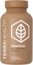 Terra Health Essentials NOOFOCUS - Nootropics Suplemento de suporte cerebral com cogumelos adaptogênicos, Alpha-GPC, Gotu Kola, L-Teanina para foco e memória - Tudo Natural, Fonte de 30 dias
