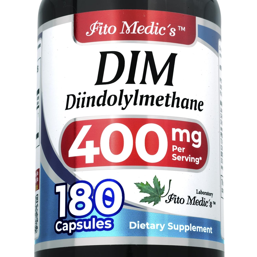 FITO MEDIC'S Lab □ dim Suplemento 180 Cápsulas Ou 400 mg □ dim dindolilmetano □ dim Suplemento 400mg □ Absorção ultra alta.