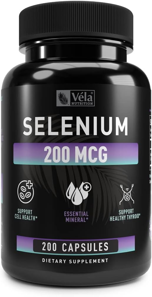 Selenium Capsule Supplement (Suporte) 200mcg (Suporte) Antioxidante, Imune, Reprodutivo e Saúde da Tiróide