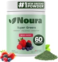 Super Greens Powder, 60 Servings - Imunidade, Enzimas Digestivas e Probióticos para Energia, Gut Health, Bloating Alief for Women - Greens Superfood Powder - Berry misto